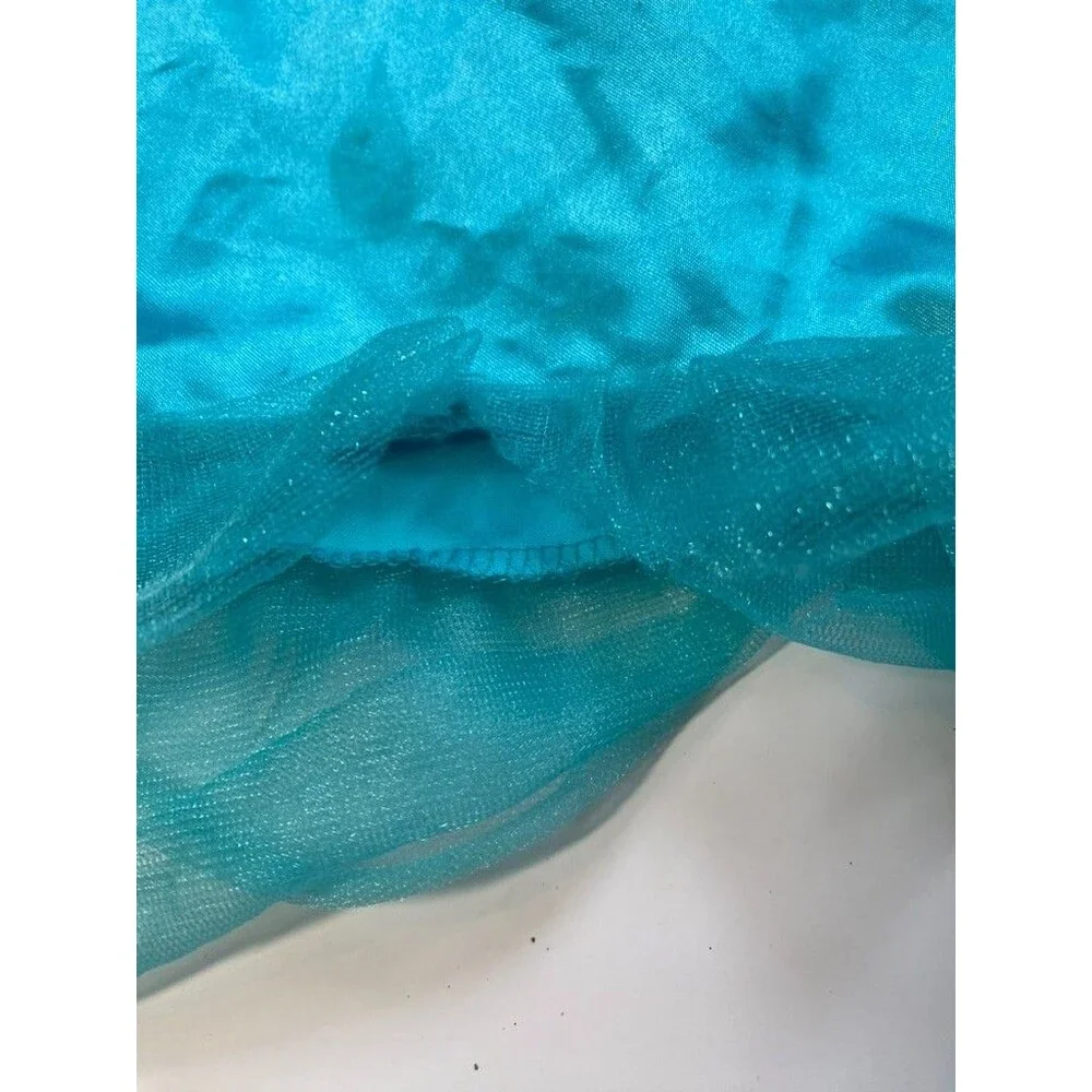 Disney Princess Ariel Little Mermaid Dress Costume w/ Crown & Purse - Size 4-6X - Picture 11 of 16